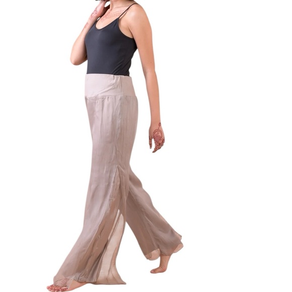75. Boho champagne pants - Picture 2 of 3